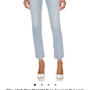 Agolde Riley High Rise Straight Leg Jeans